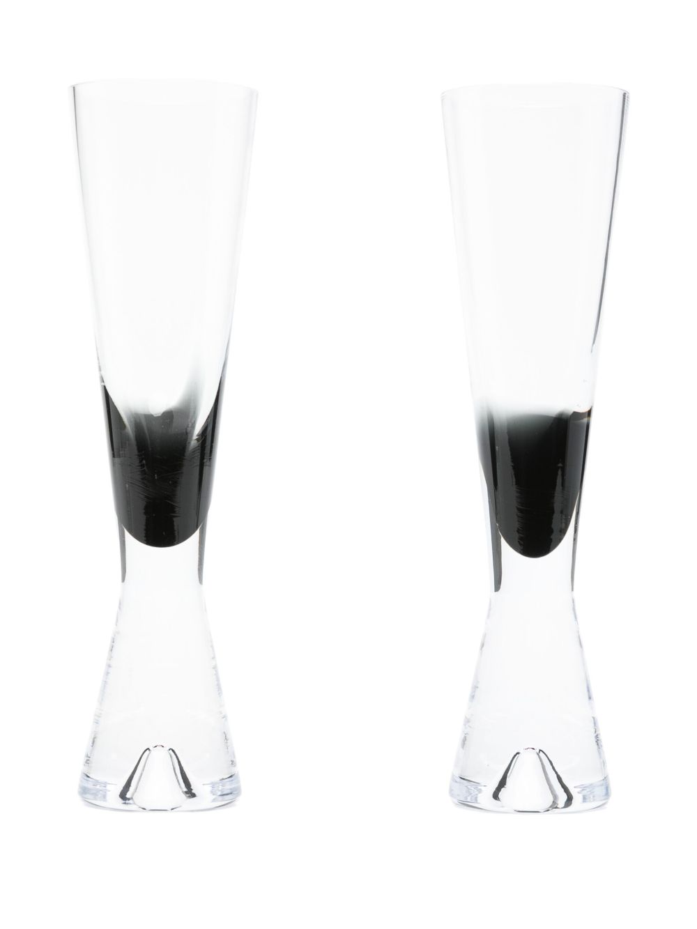 Tank champagne glasses (set of two) - Black