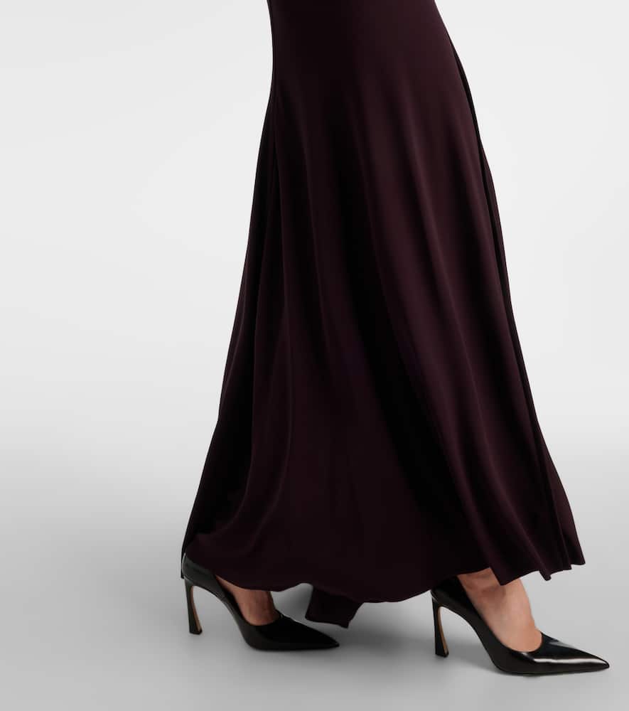 Twist-detail jersey gown