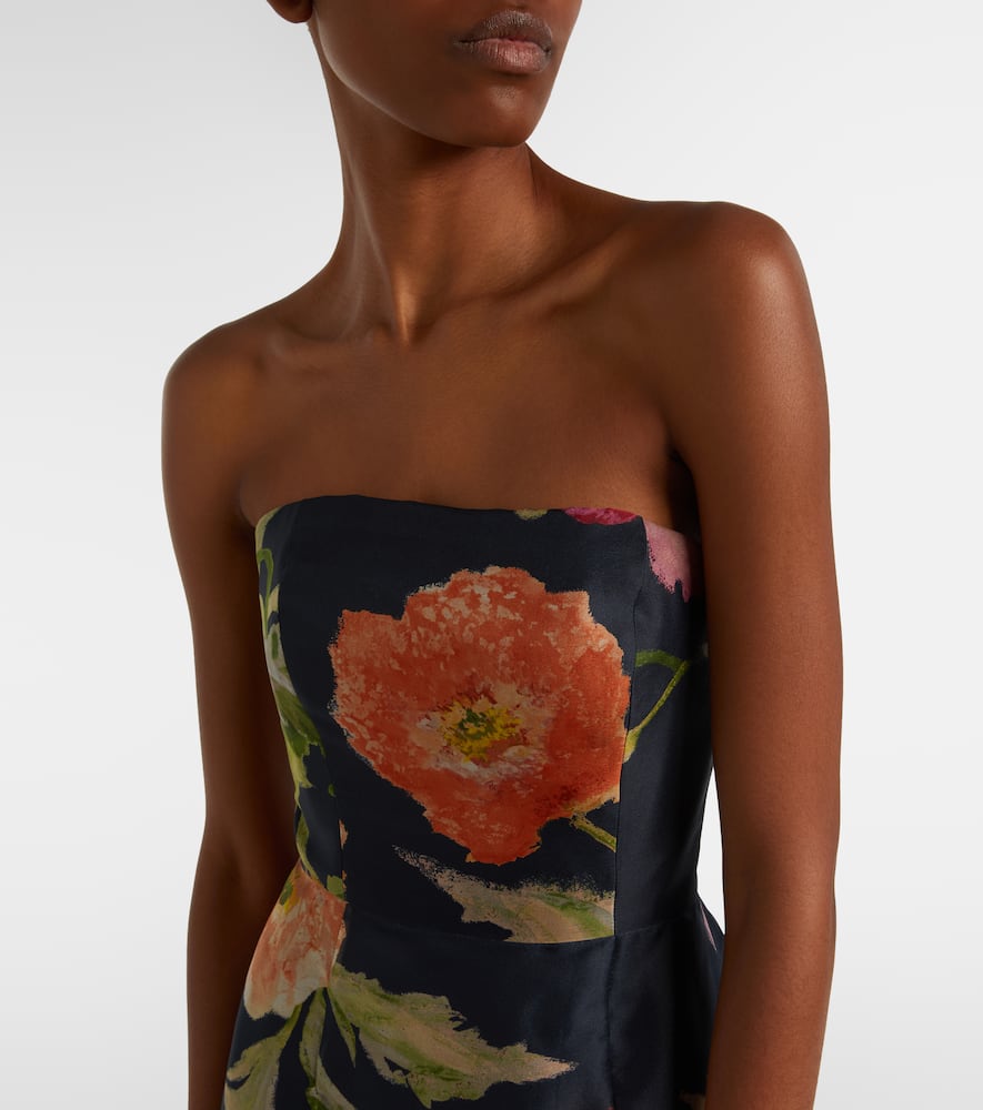 Floral silk gown