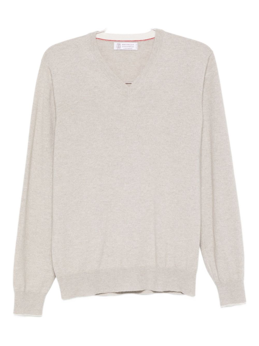 V-neck cashmere sweater - Neutrals