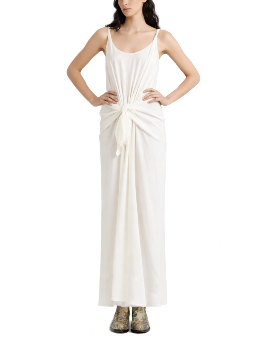 JW Anderson - long draped dress spaghetti straps knot