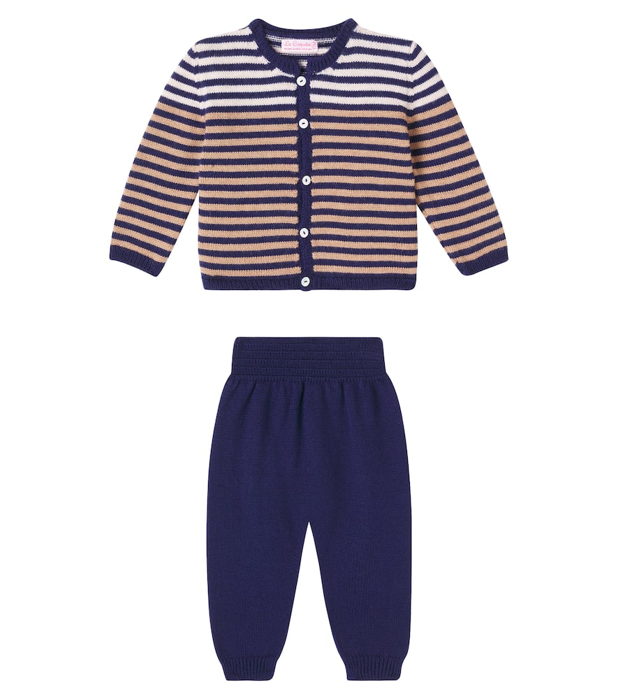 Baby Pinto striped cardigan and pants set