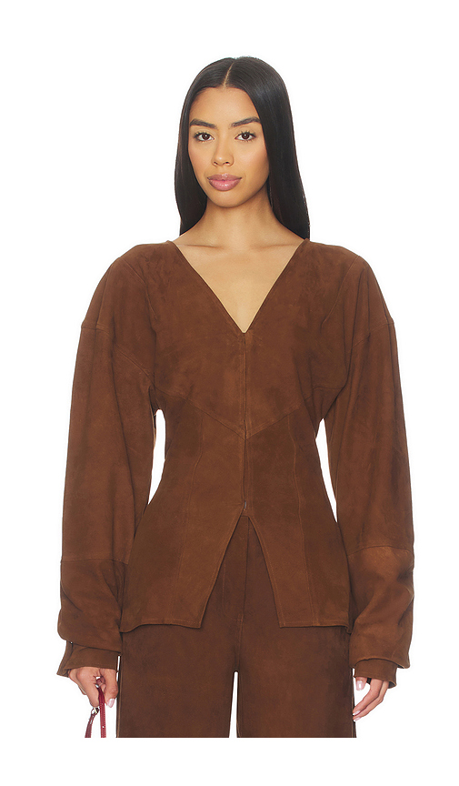 Deme by Gabriella The Chelsea Top in Chocolate Brown. L also in M