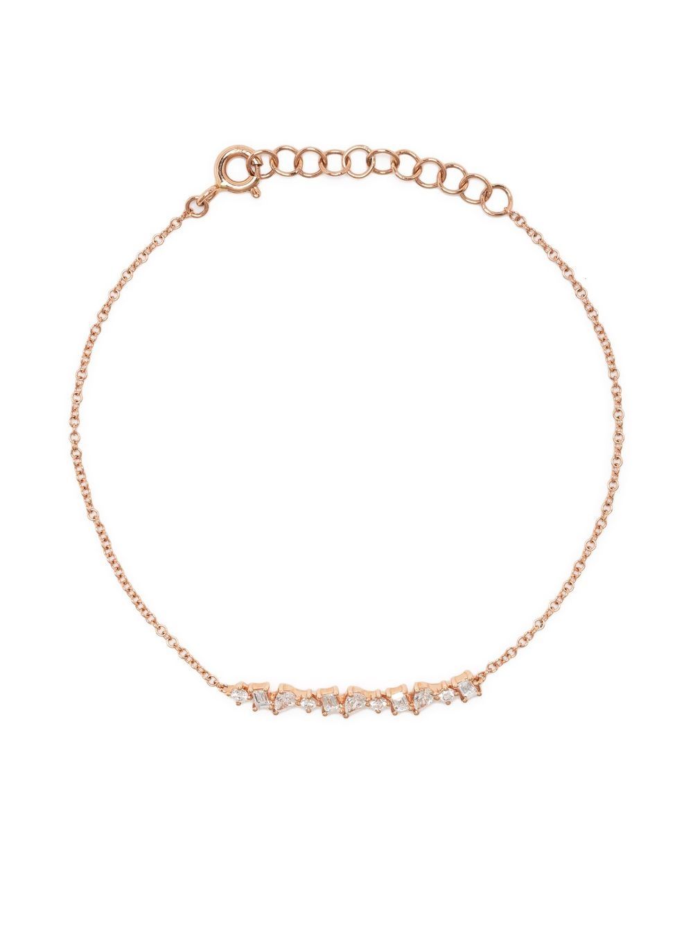 14kt rose gold diamond bar bracelet - Pink