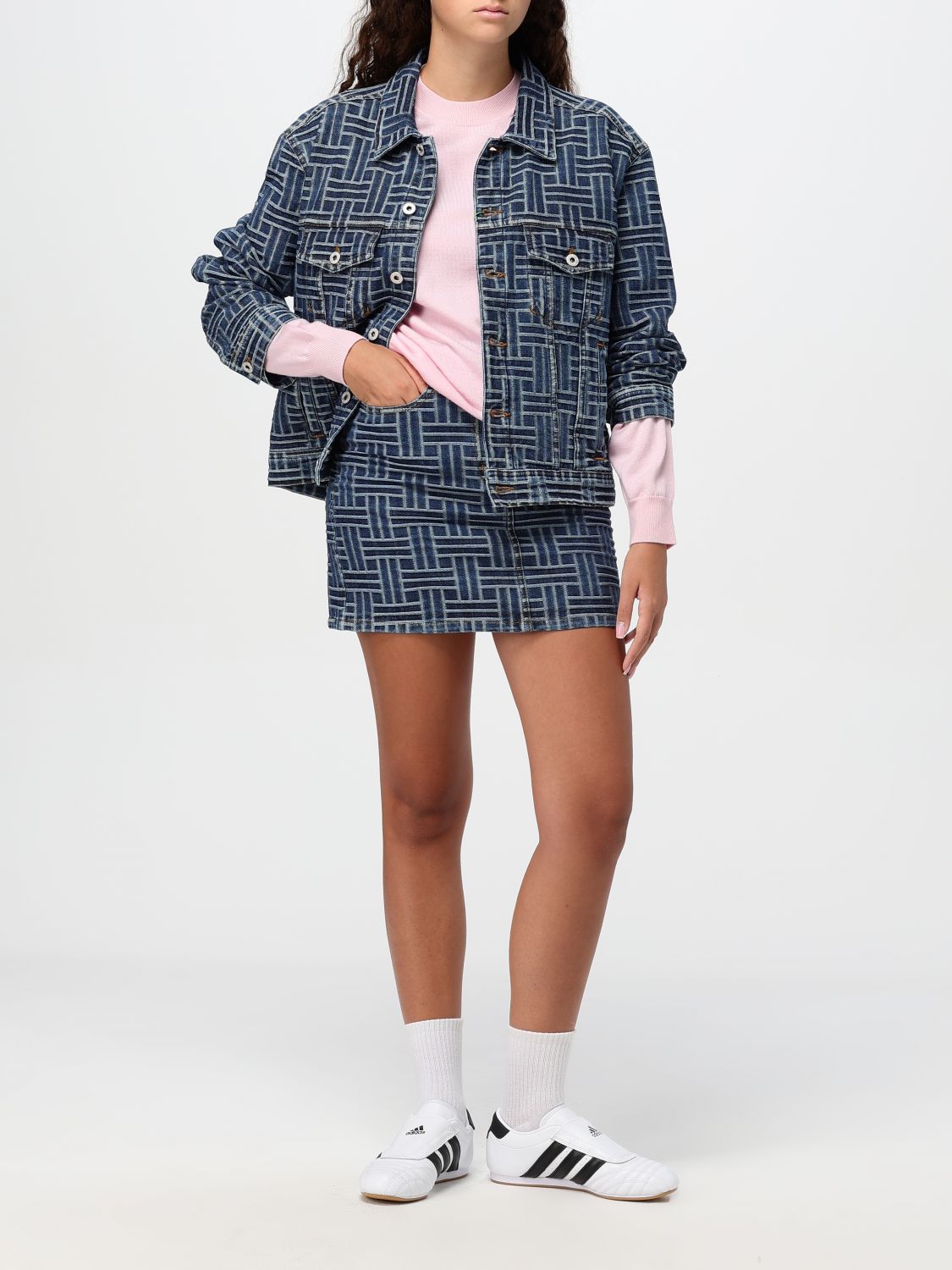 Weave mini skirt - Blue