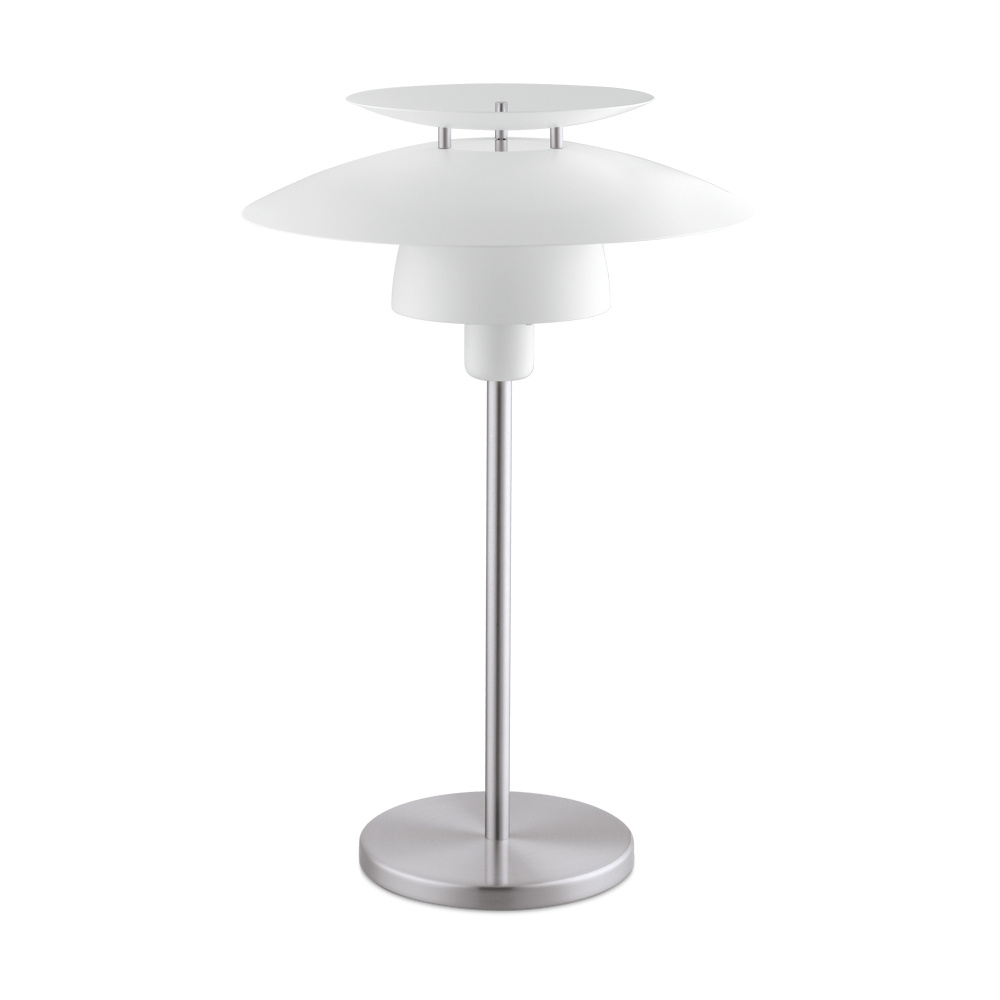 Satin Nickel One Light Table Lamp from the Brenda Collection