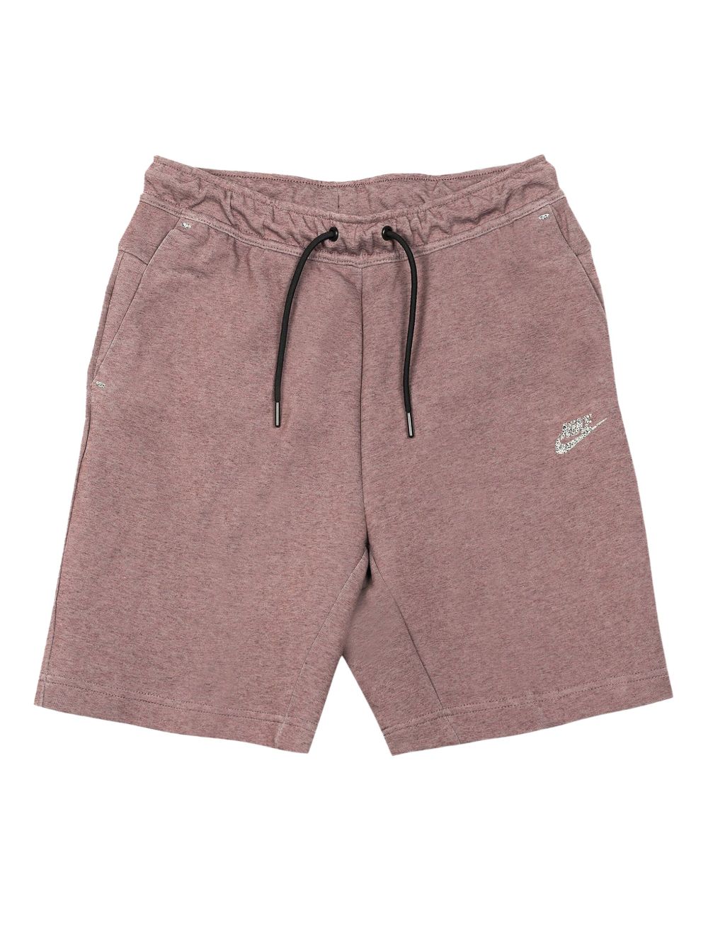 Nike tech fleece "Dark Wine/Black" track shorts - Red