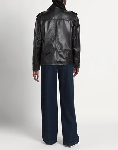 Woman Jacket Black Size 2 Leather