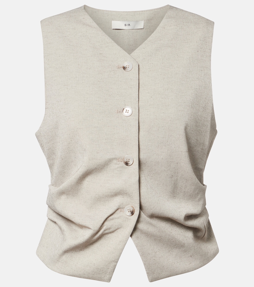Leone draped vest