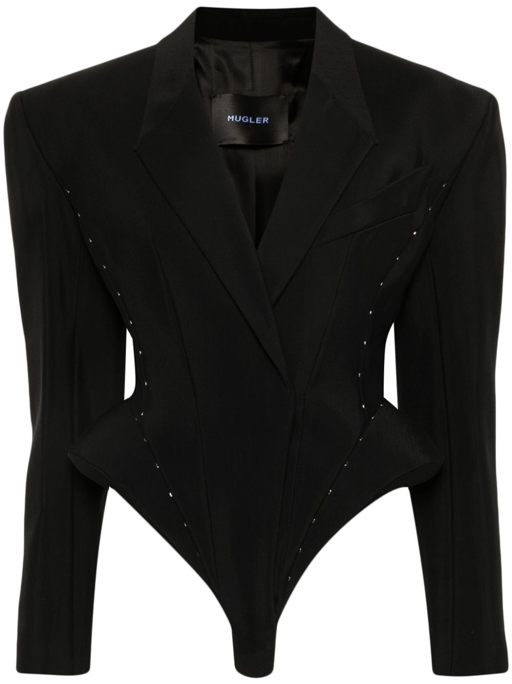 Hook & Eye bodysuit jacket - Black