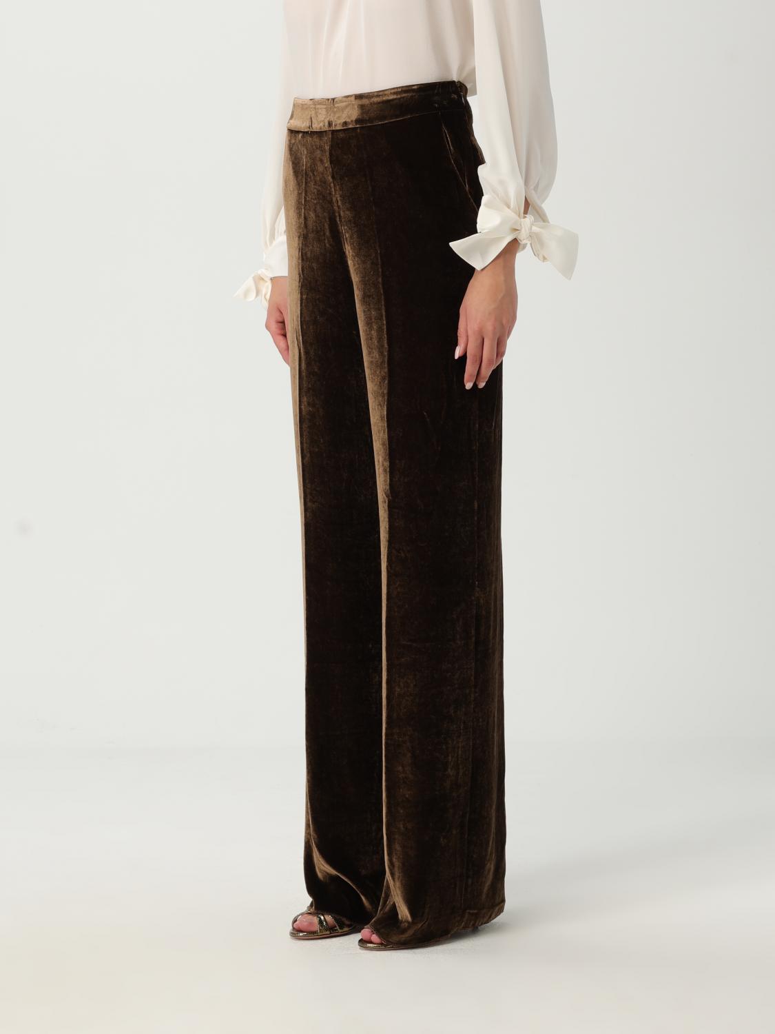Velvet palazzo trousers - Black