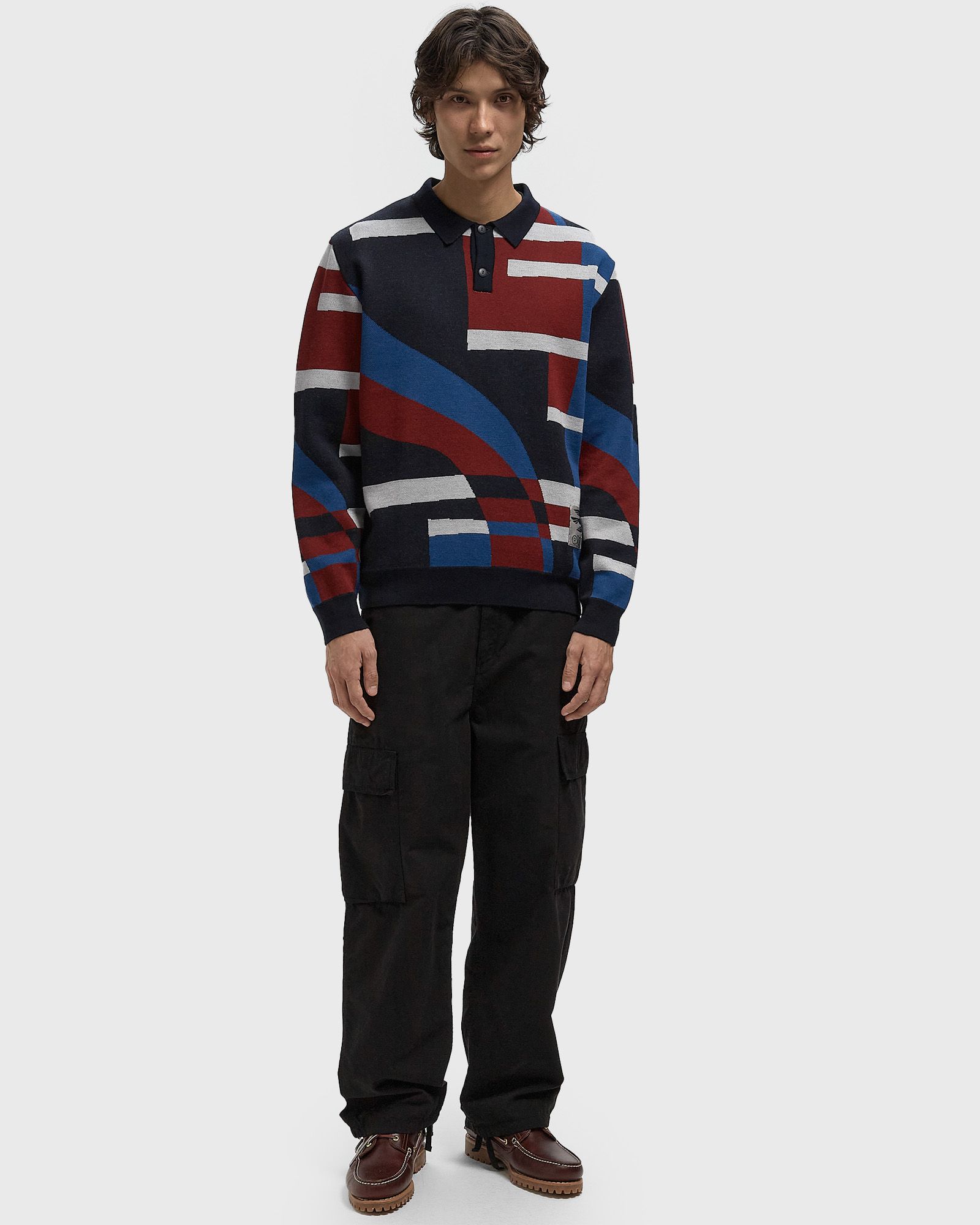 VERTICAL FOREST KNITTED POLO multi male Polos now available at BSTN