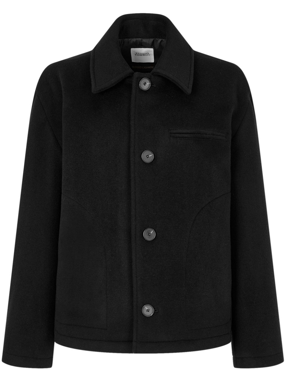 Brushed-finish jacket - Black