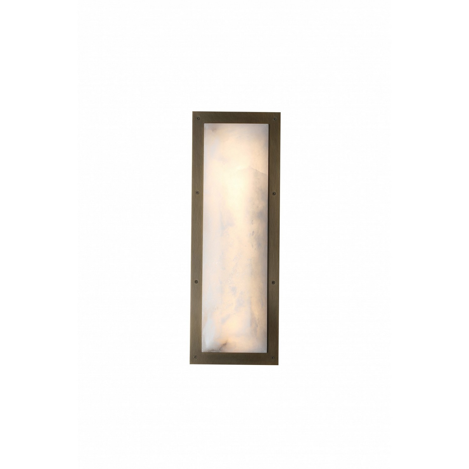 Alabster Aged Brass Wall Sconce from the Sedona Collection