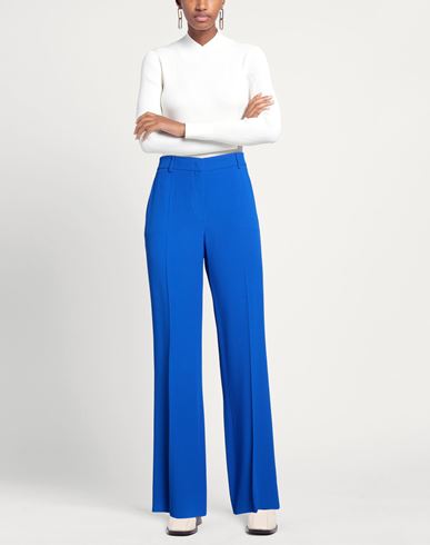 Woman Pants Bright blue Size 12 Acetate, Viscose