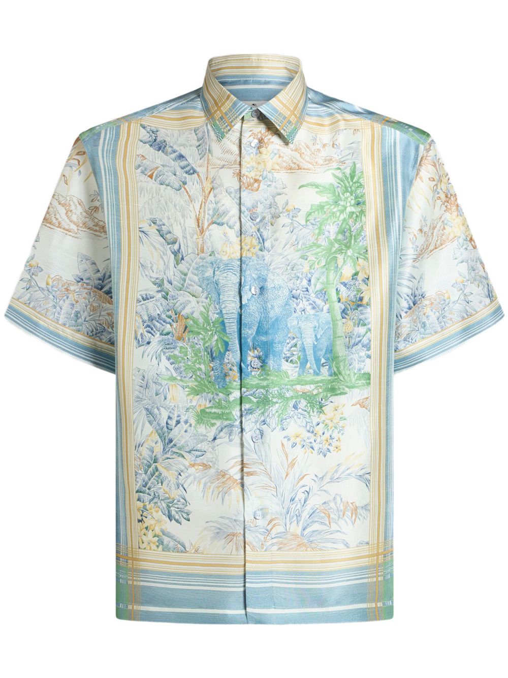 Graphic-print shirt - Blue