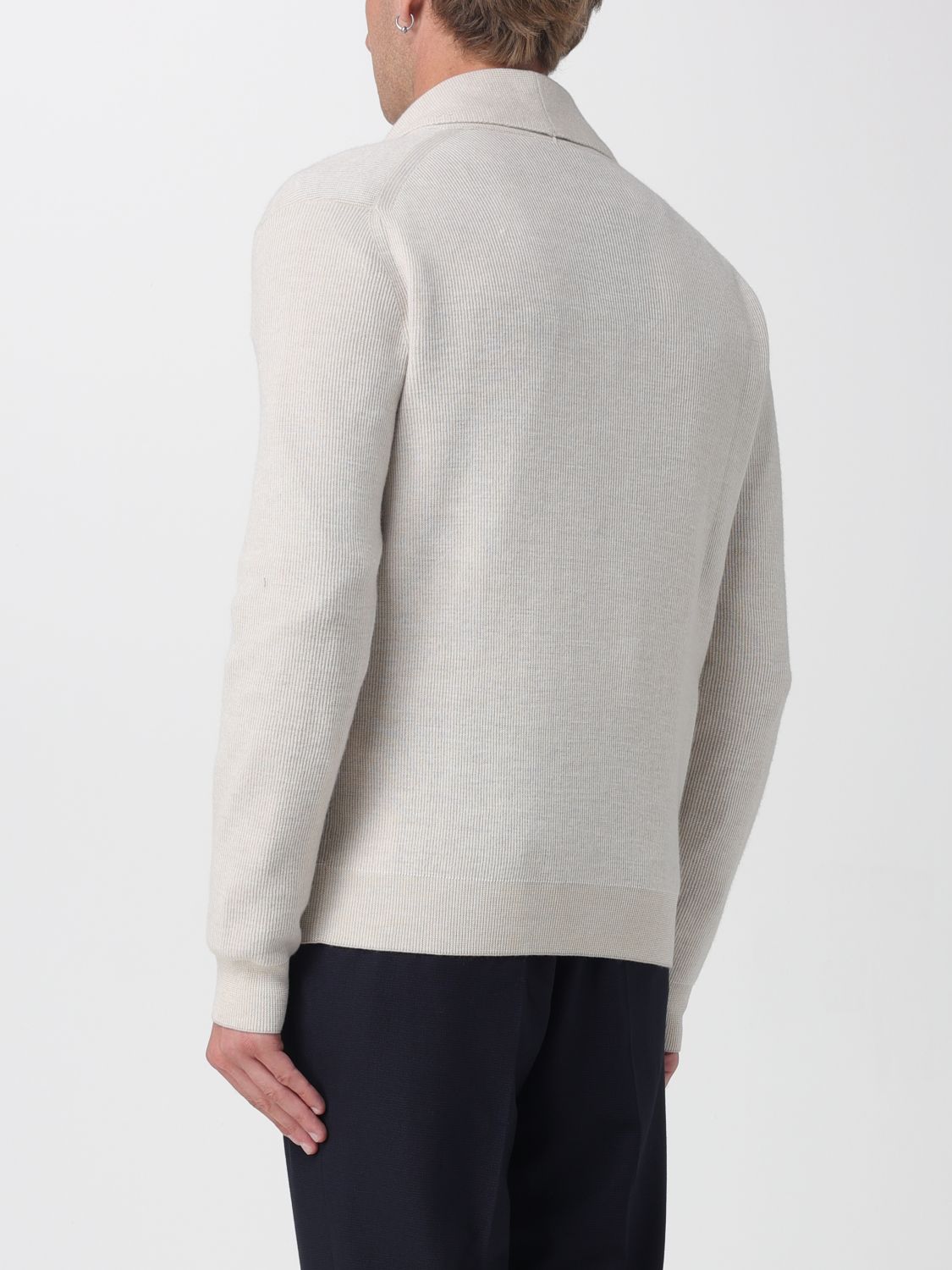 Cashmere-wool cardigan - Neutrals