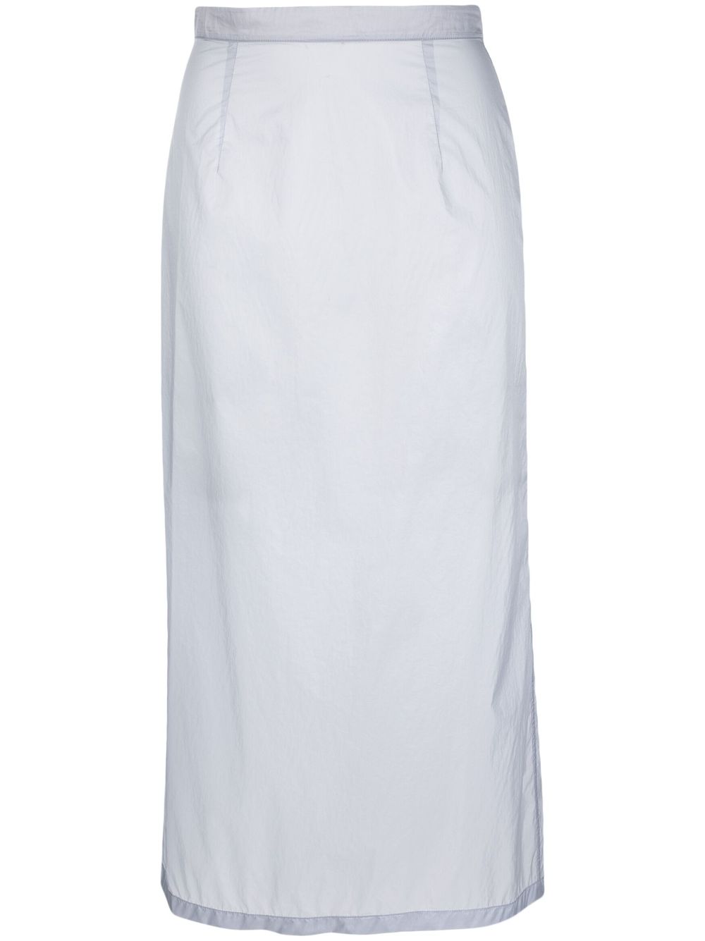 Zip-up midi skirt - Blue
