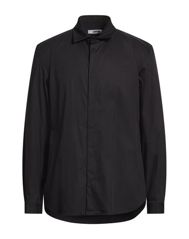 Man Shirt Black Size 36 Cotton, Polyamide, Elastane