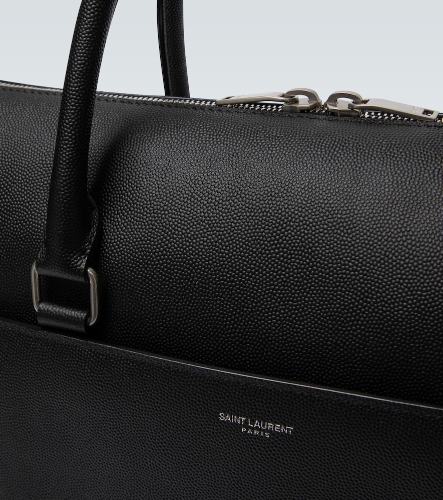 Duffle leather briefcase