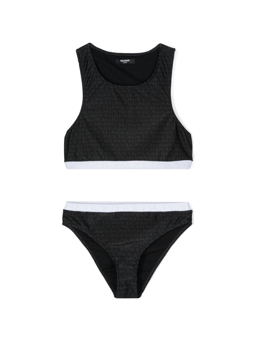 Logo-print bikini - Black