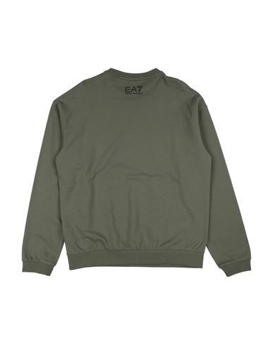 Kid Boy Sweatshirt Military green Size 16 Cotton, Elastane