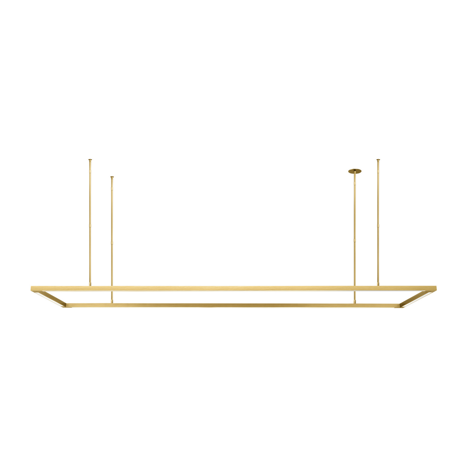 Natural Brass LED Linear Suspension from the Stagger Collection