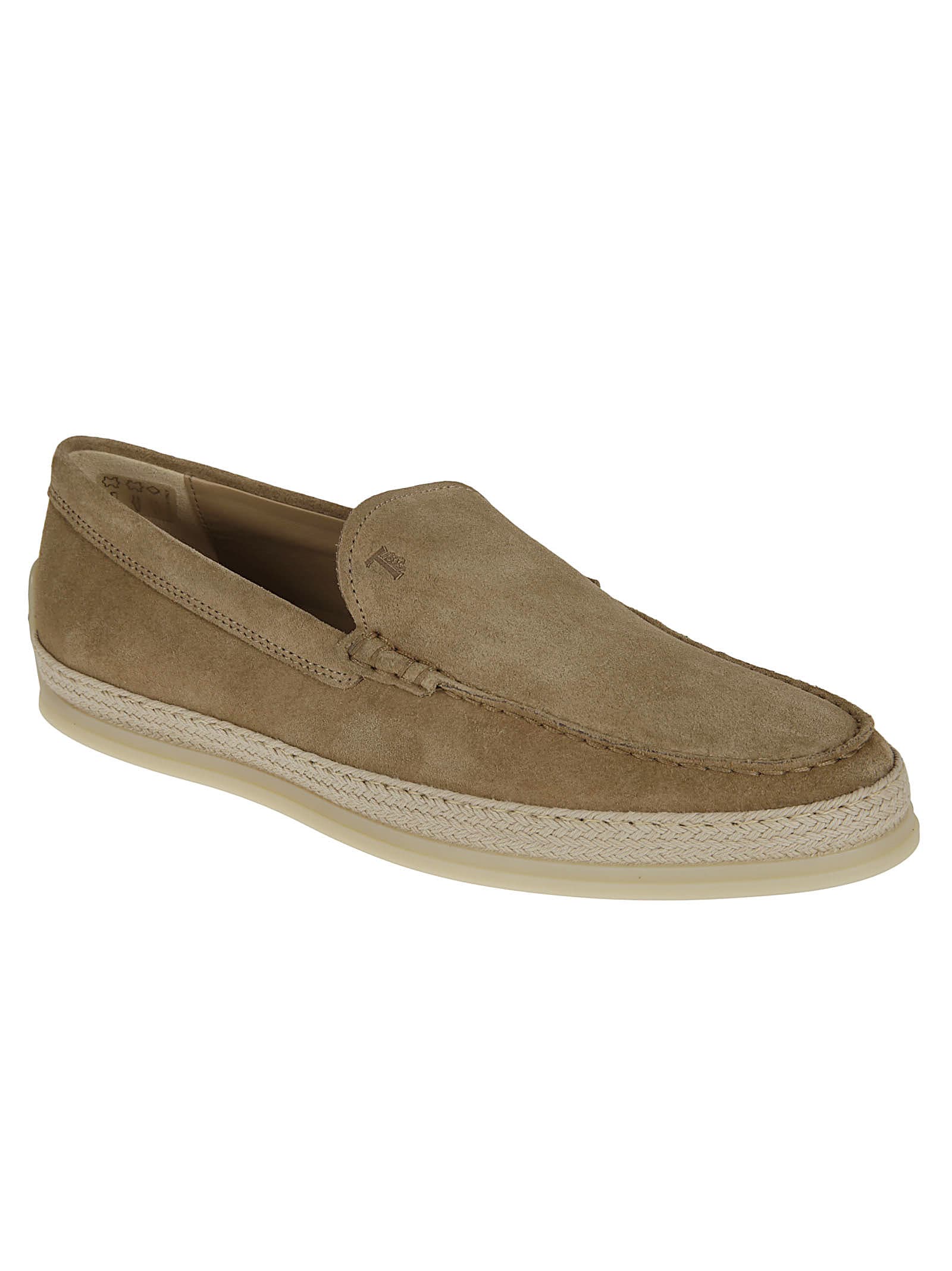Suede espadrille loafers