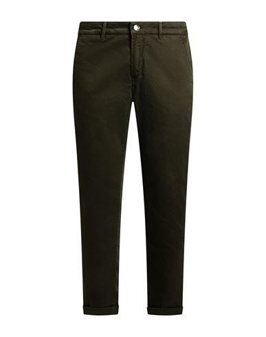 Man Pants Military green Size 38 Cotton, Polyester, Elastane