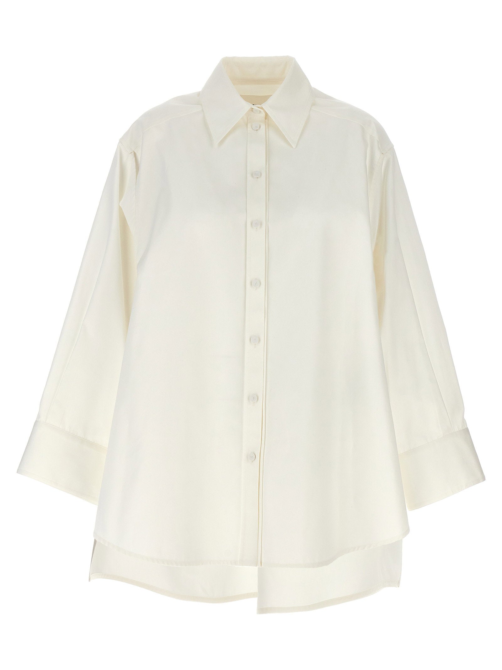 Cut-Out Armhole Shirt — White