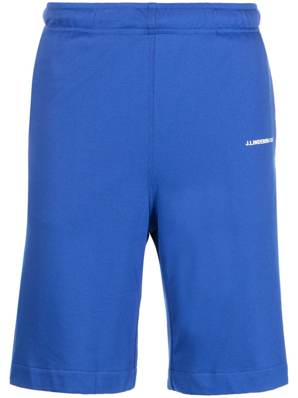 Logo-print elasticated-waistband shorts - Blue