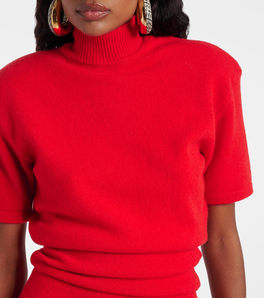 Knitted wool and cashmere minidress