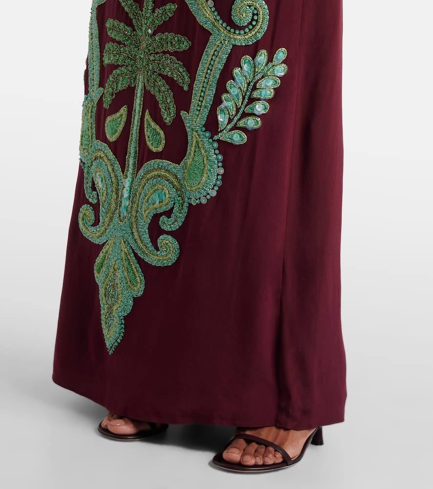 Aurora Magica beaded silk gown