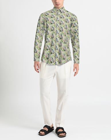 Man Shirt Light green Size M Cotton