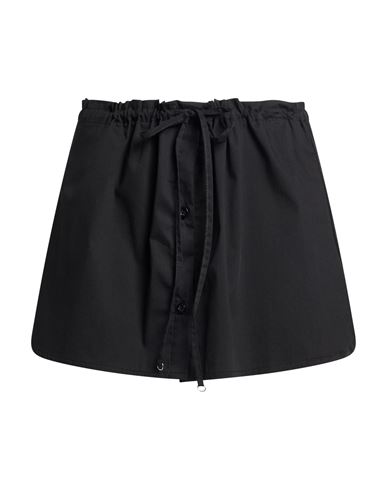 Woman Mini skirt Black Size 10 Cotton, Nylon, Elastane