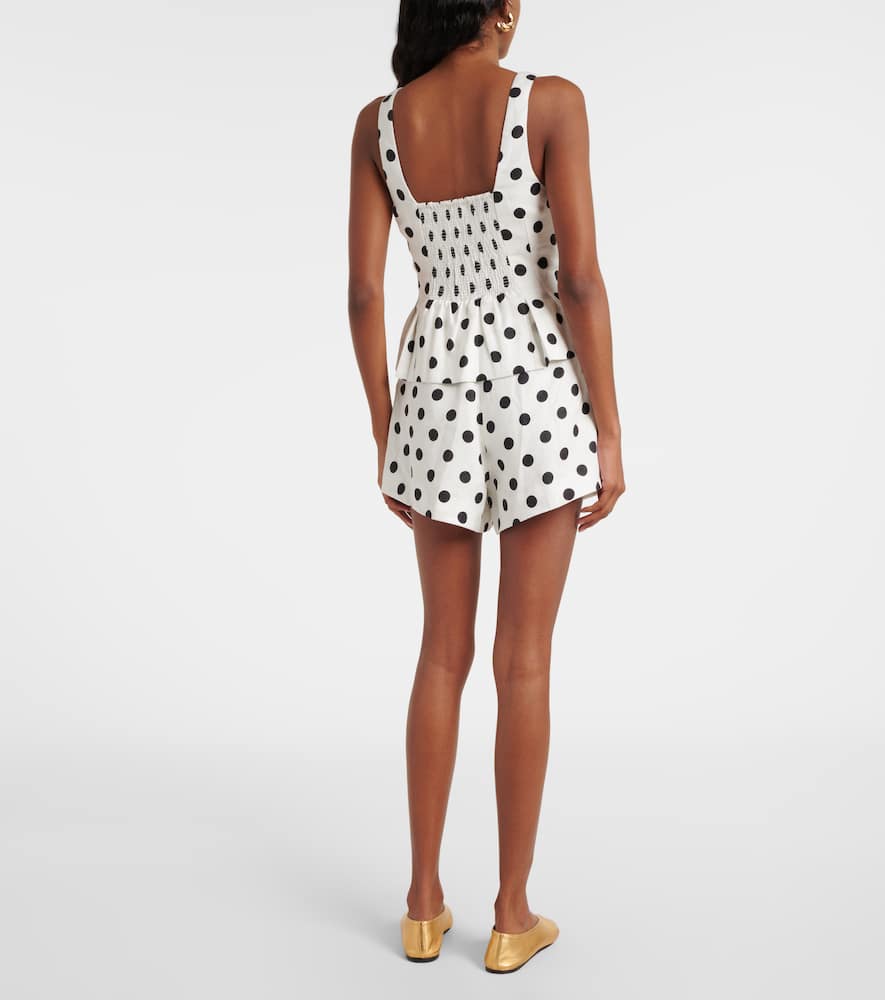 Rosalie polka-dot linen top