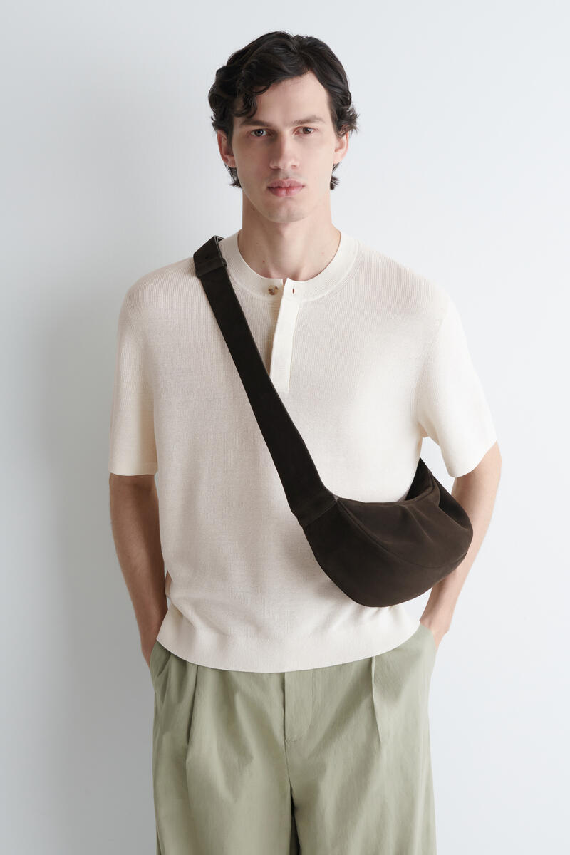 Swing Crossbody Bag - Split Suede