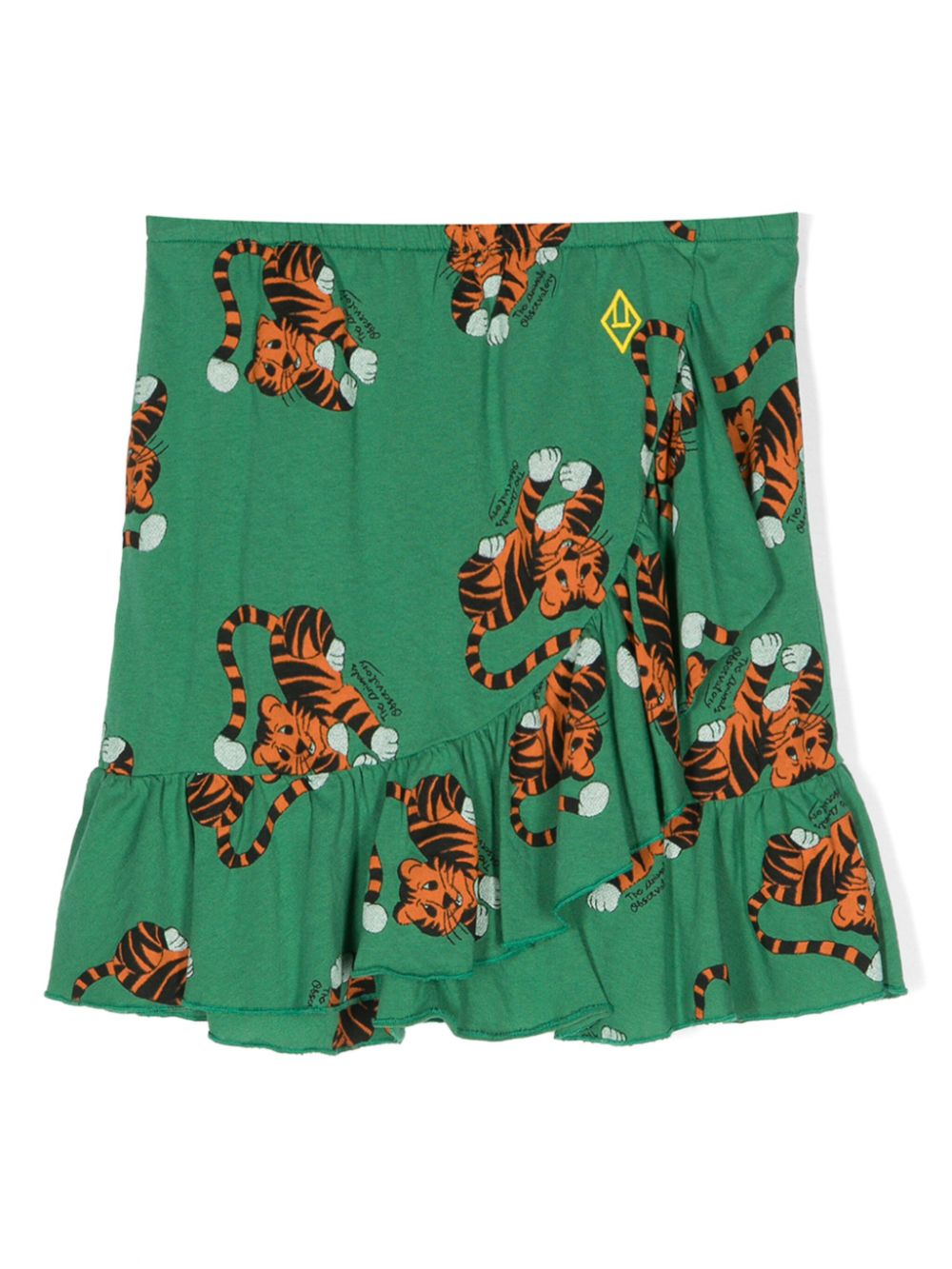 Printed ruffled mini skirt - Yellow