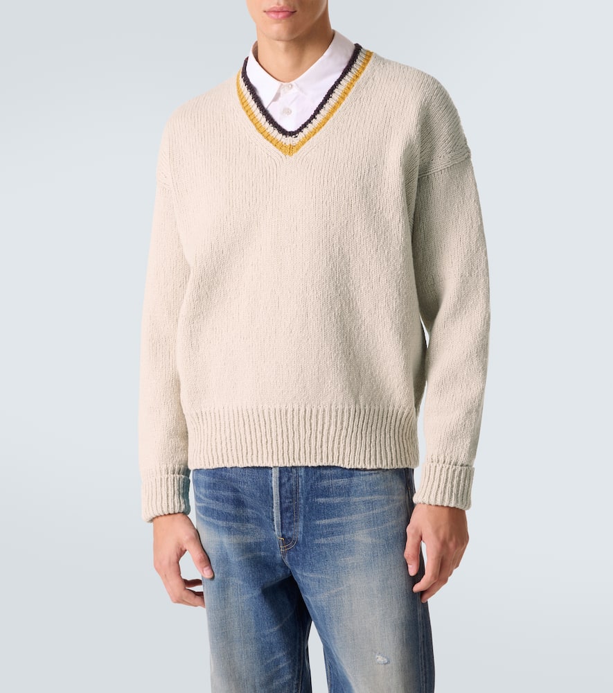 College wool and cashmere sweater