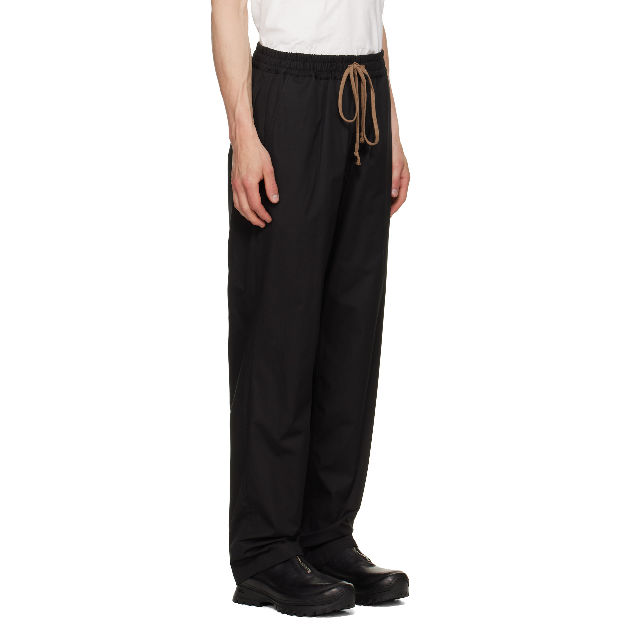 Black Alec Drawcord Trousers