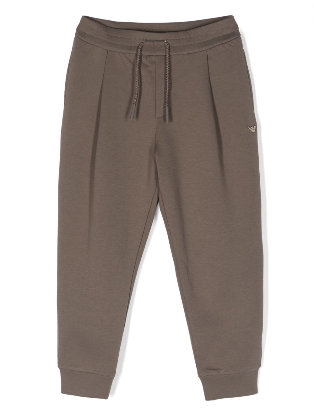 Pleat-detail jersey track pants - Brown