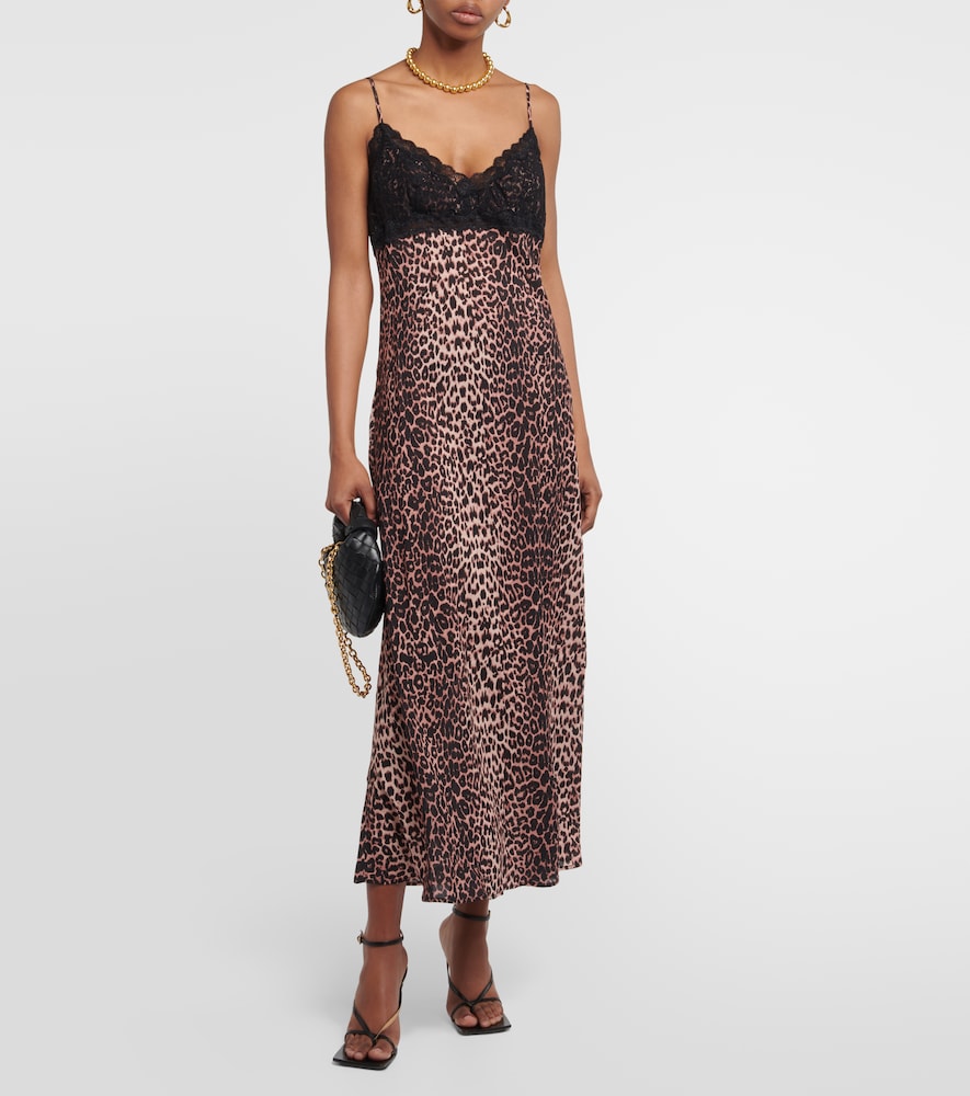 Rixo Attiya printed slip dress