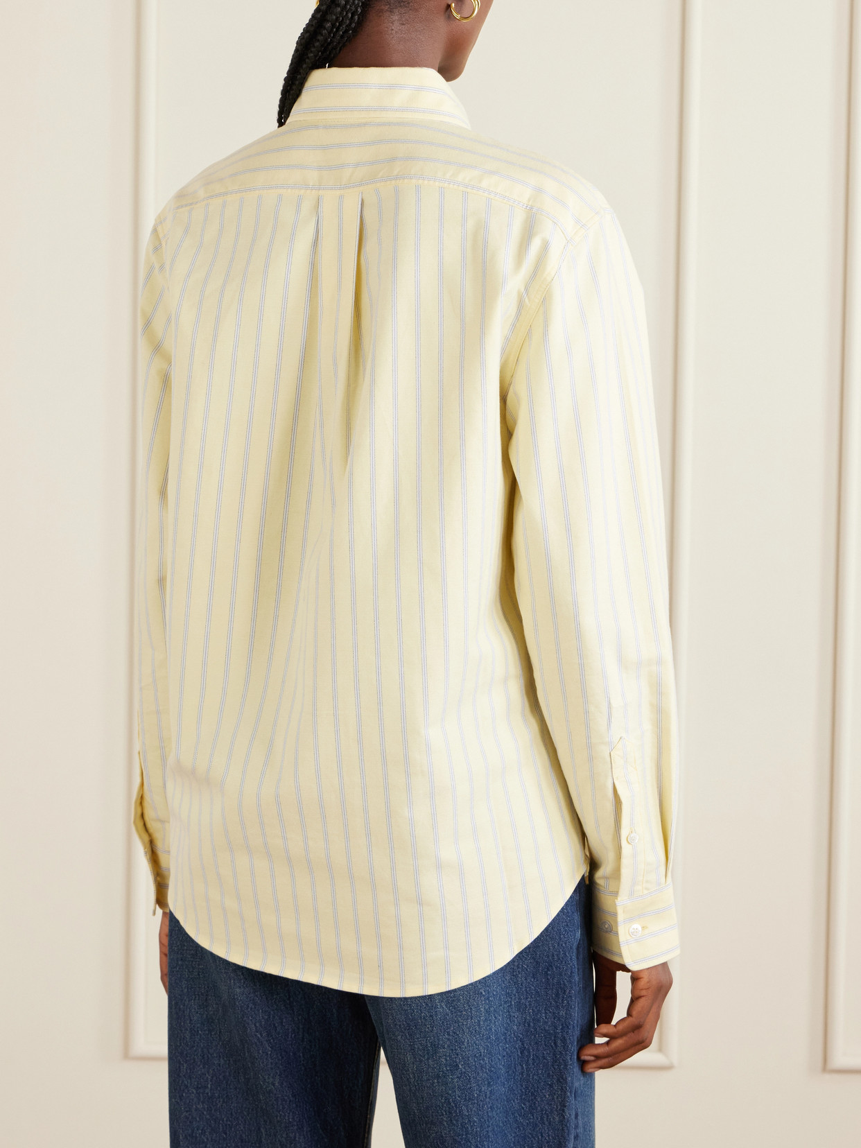 Striped Cotton Shirt - Yellow