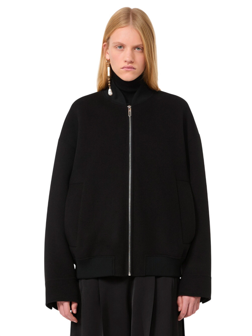 Black Mock Collar Jacket