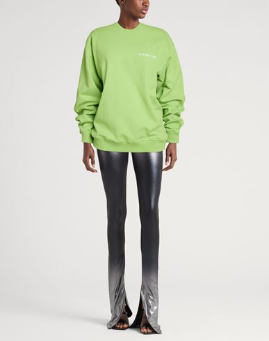 Woman Sweatshirt Light green Size M Cotton, Elastane