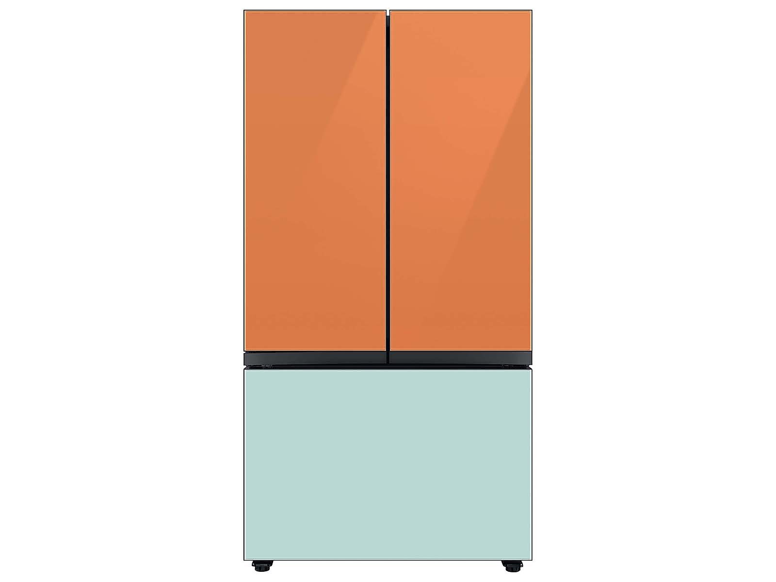 Bespoke 3-Door French Door Refrigerator Panel in Morning in Blue Glass - Bottom Panel(RA-F36DB3CM/AA)