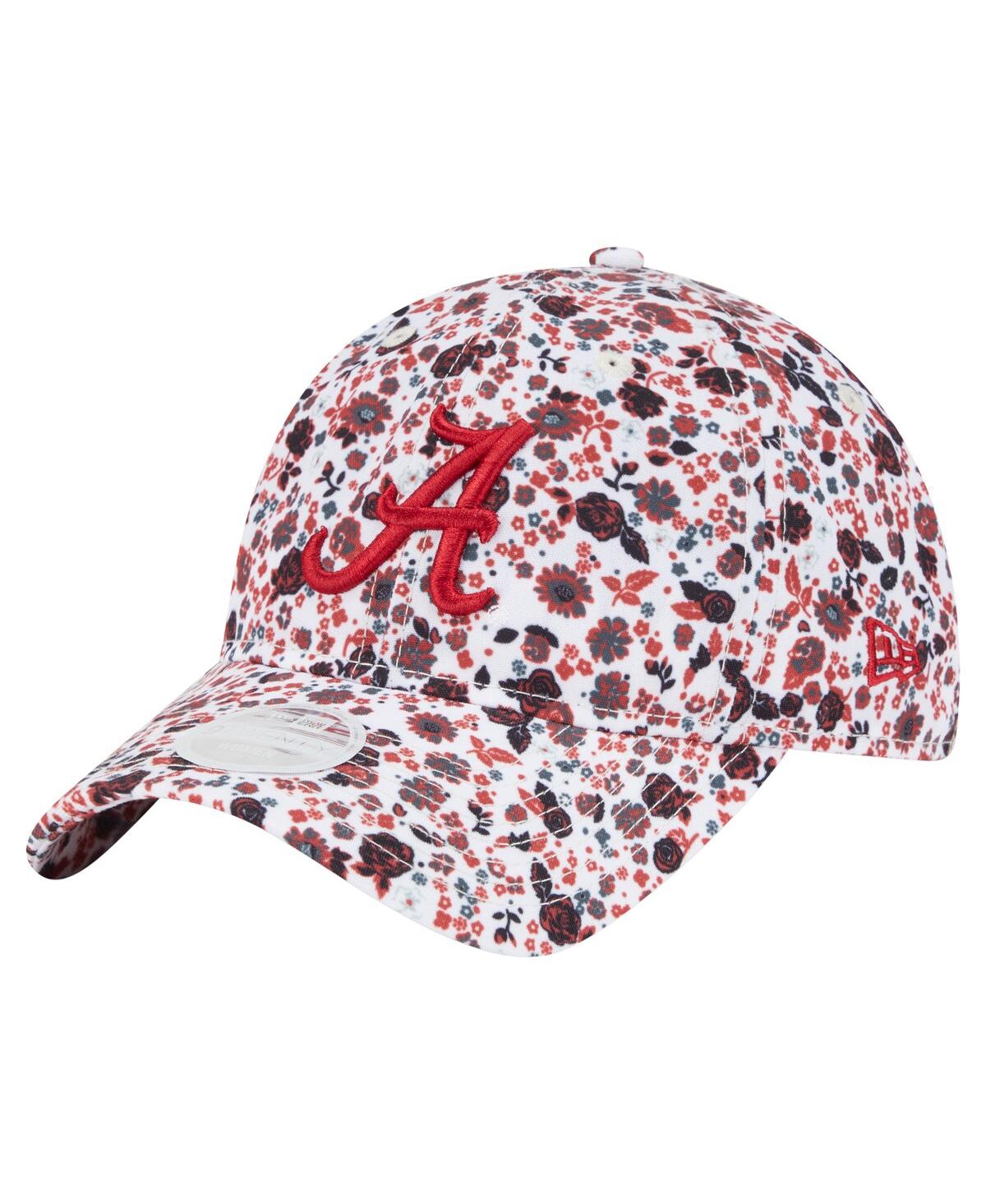Women's White Alabama Crimson Tide Blooming 9TWENTY Adjustable Hat - White