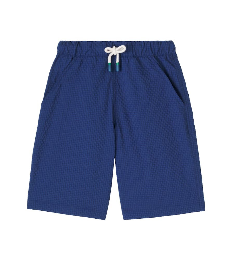 Ethan checked patch-appliqué shorts