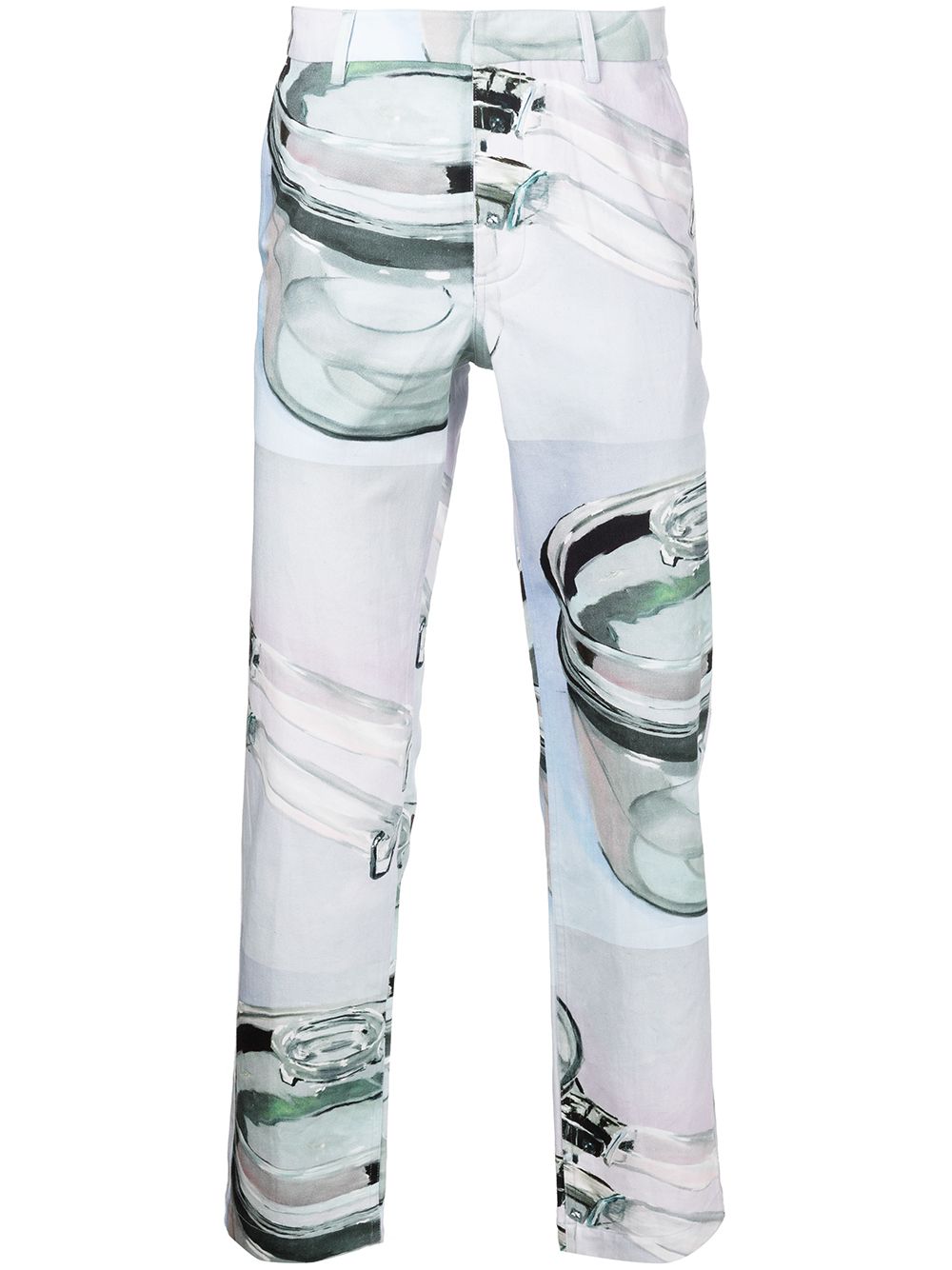X Nick Farhi pyrex-print trousers - Multicolour