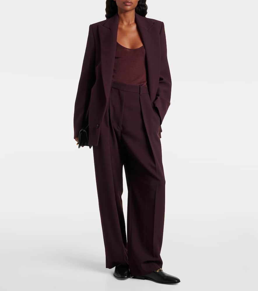 High-rise wide-leg pants